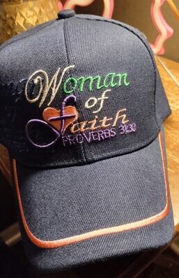Woman of Faith baseball caps