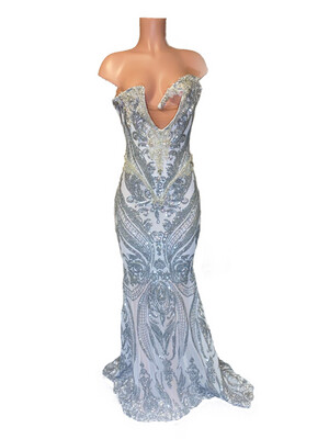 Silver Drip Gown
