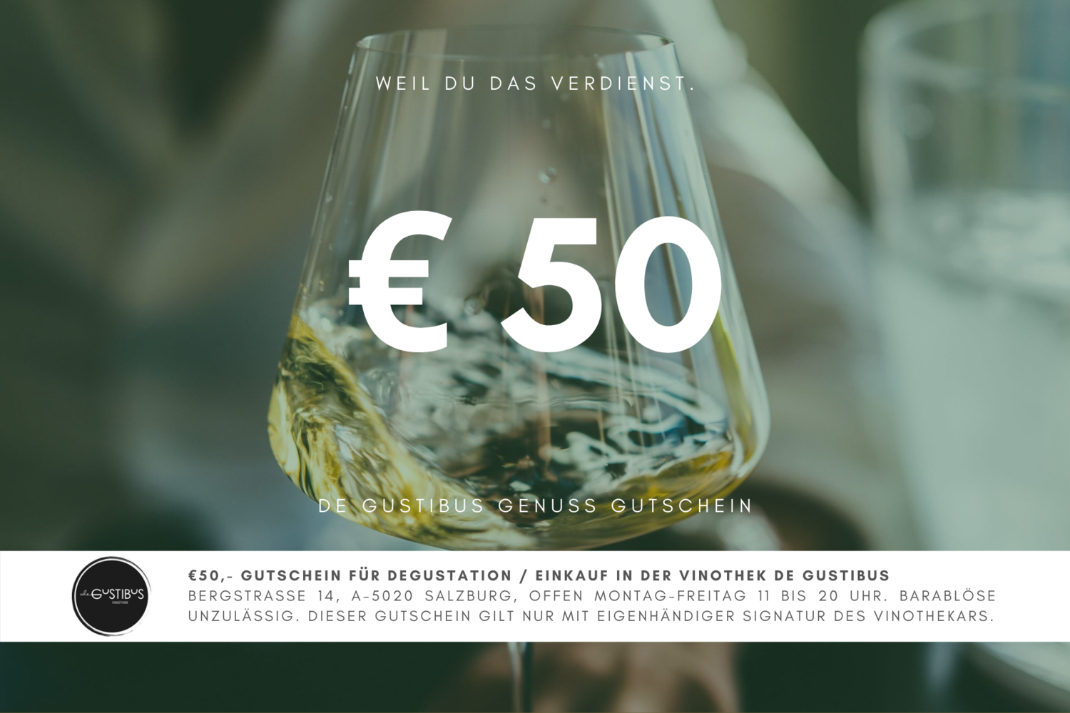 de Gustibus Genuss-Gutschein € 50