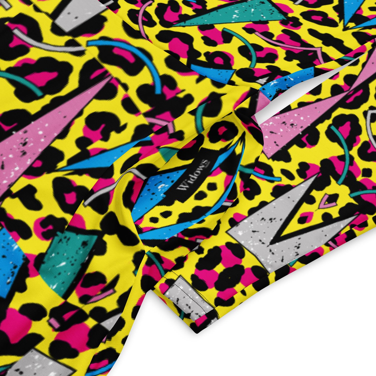 All-over print long sleeve midi dress