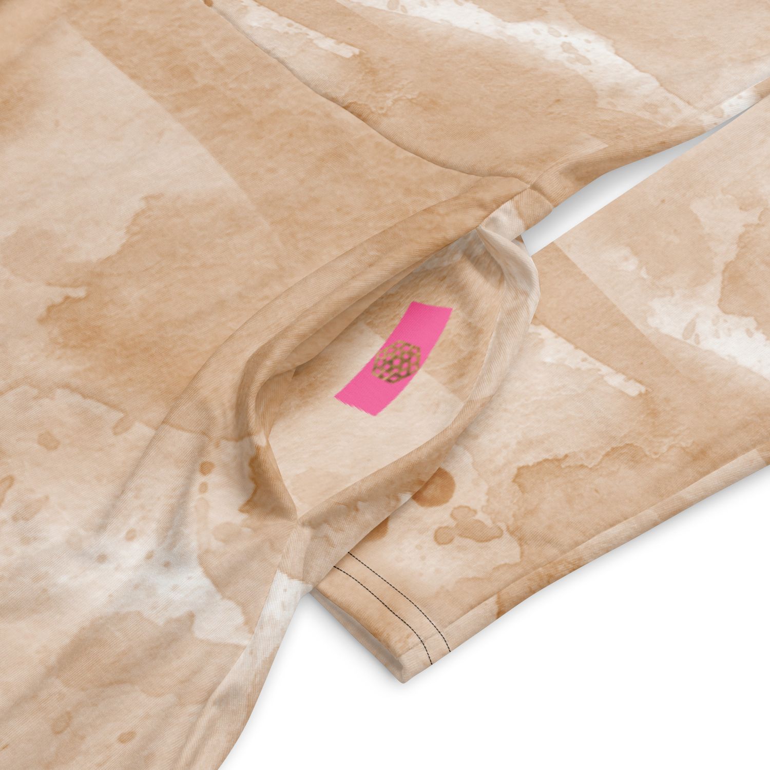 All-over print long sleeve midi dress