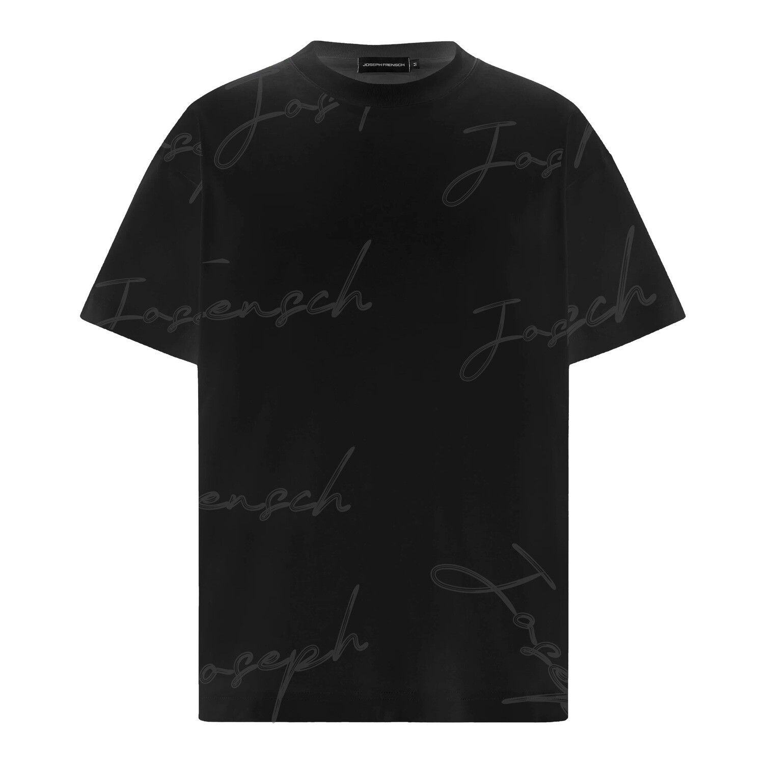 ALLOVER PRINT BLACK T-SHIRT