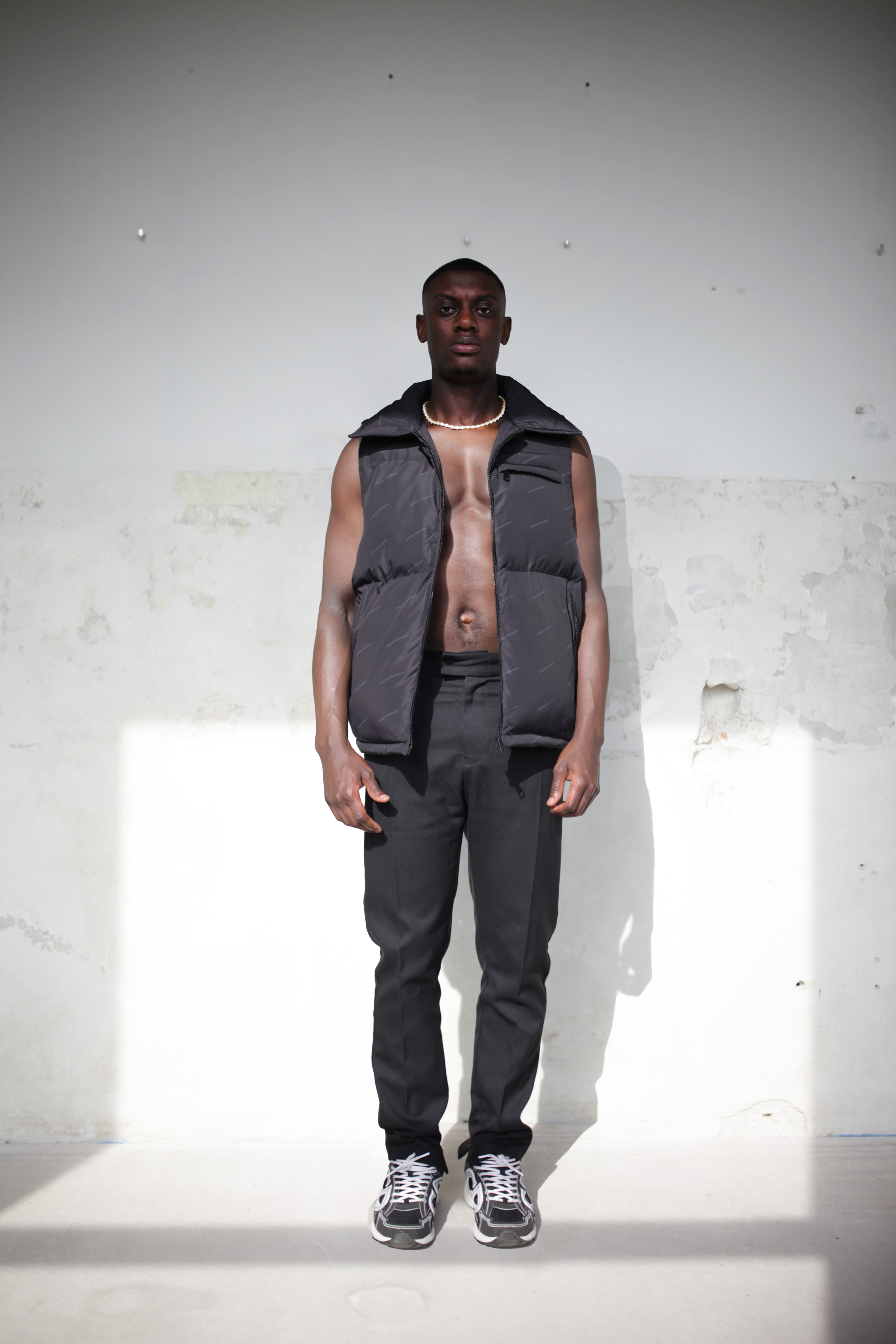 Black Puffer allover print