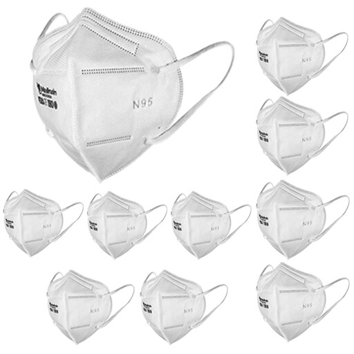 Medinain 95% Filtration 5 Layered individually Packed Anti Air Pollution Super Comfort Face Mask 100PCS  (Multicolor)