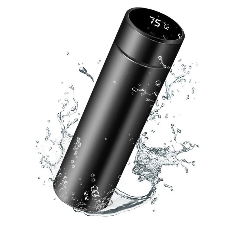 Medinain Thermos Double Wall Smart flask Vacuum Insulated Stainless Steel Touch Screen Led hot and cold water Bottle  (500 ML)