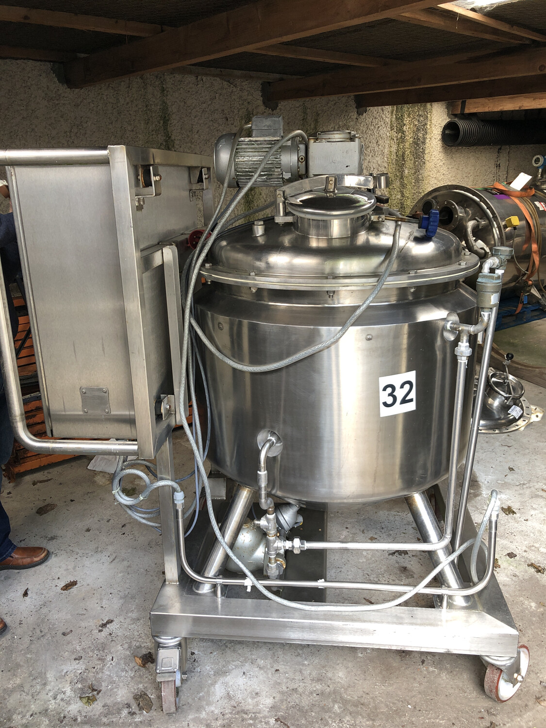 0.25m³ Insulated Jacketed Stainless Steel Tank with Agitator