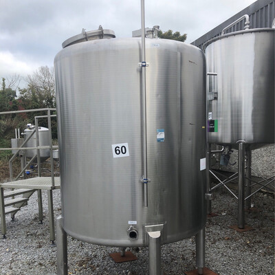 2m3 Single Skin stainless steel Tank