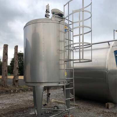 4m³ Insulated Jacketed Stainless Steel Tank with Agitator & Ladder