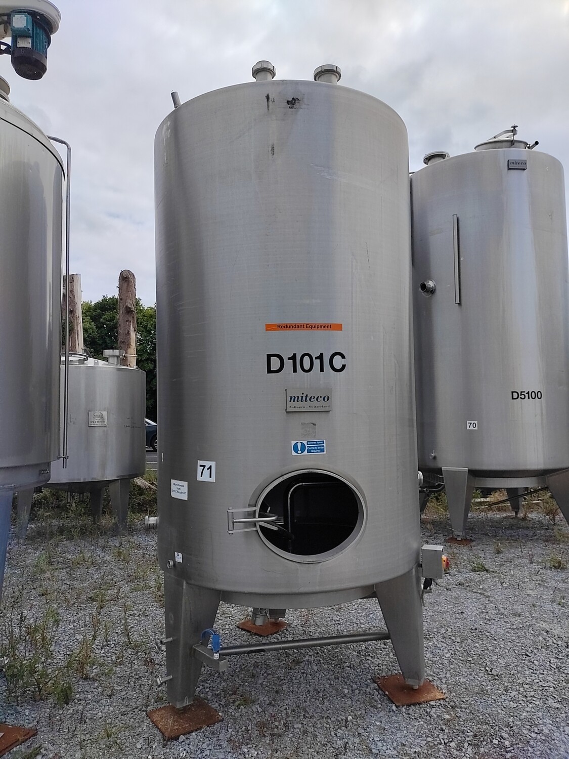 5m³ Single Skin Stainless Steel Tank
