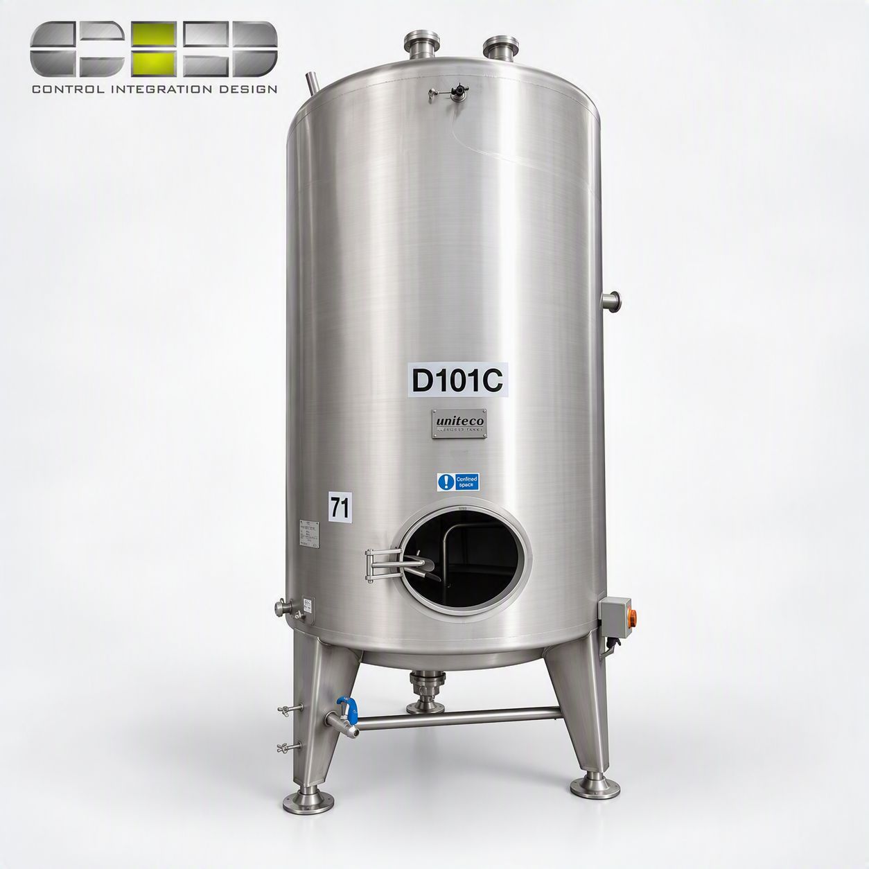 5m³ Single Skin Stainless Steel Tank