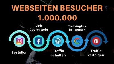 1Mio Webseiten Besucher Homepage Traffic Shop Webprojekt SEO Alexa Ranking push