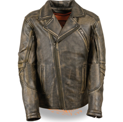 BELTLESS BROWN COW-HIDE LEATHER FASHION JACKET