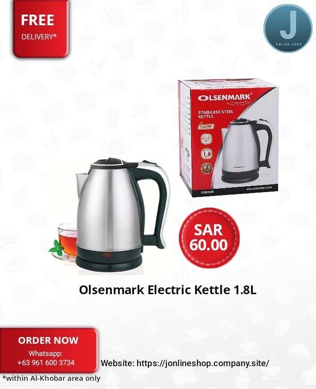 Olsenmark Electric Kettle 1.8L