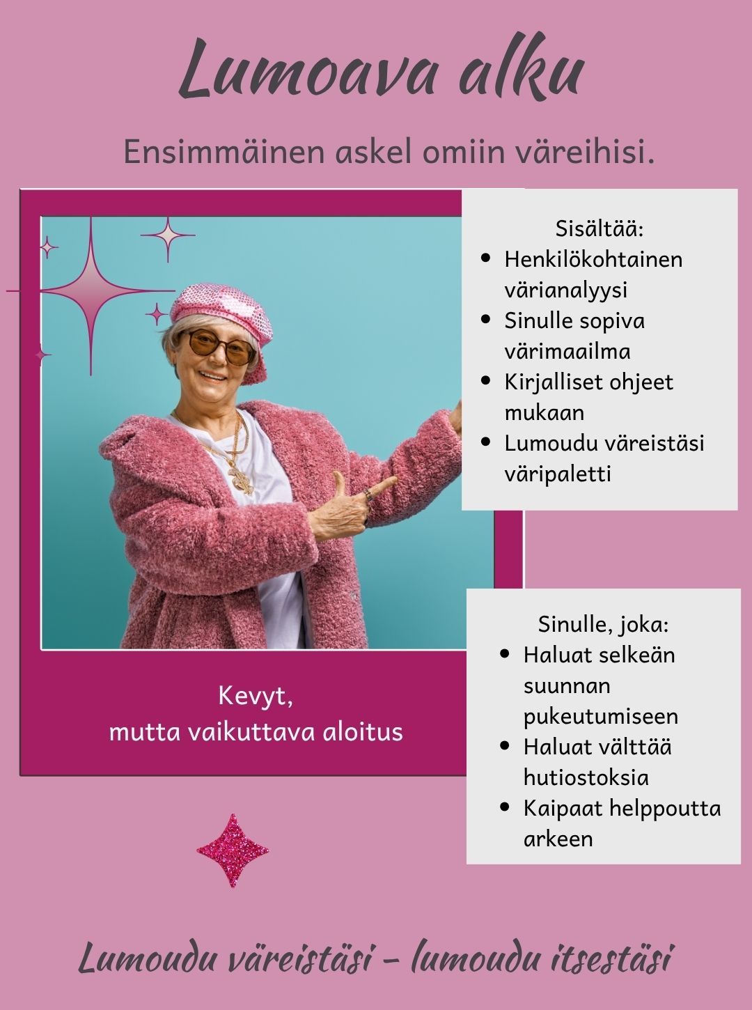 LUMOUDU VÄREISTÄSI ™ - LUMOAVA ALKU