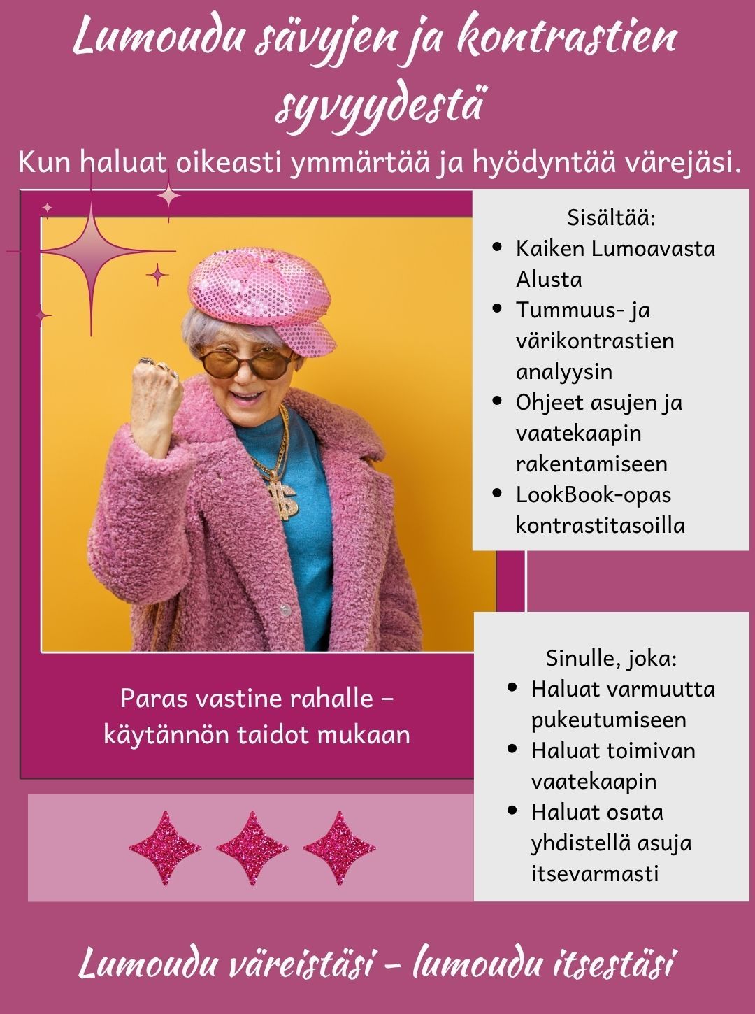 LUMOUDU VÄREISTÄSI ™ - LUMOUDU SÄVYJEN JA KONTRASTIEN SYVYYDESTÄ