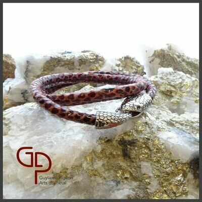 Bracelet serpent en cuir #1