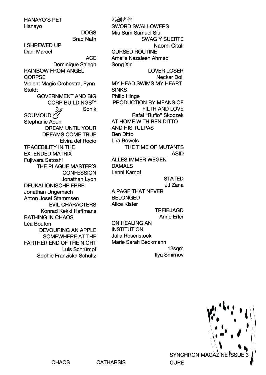 CONTRIBUTORS + WOLVES Poster