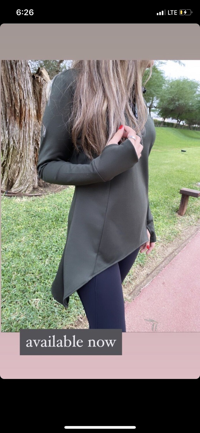 olive green sport top
