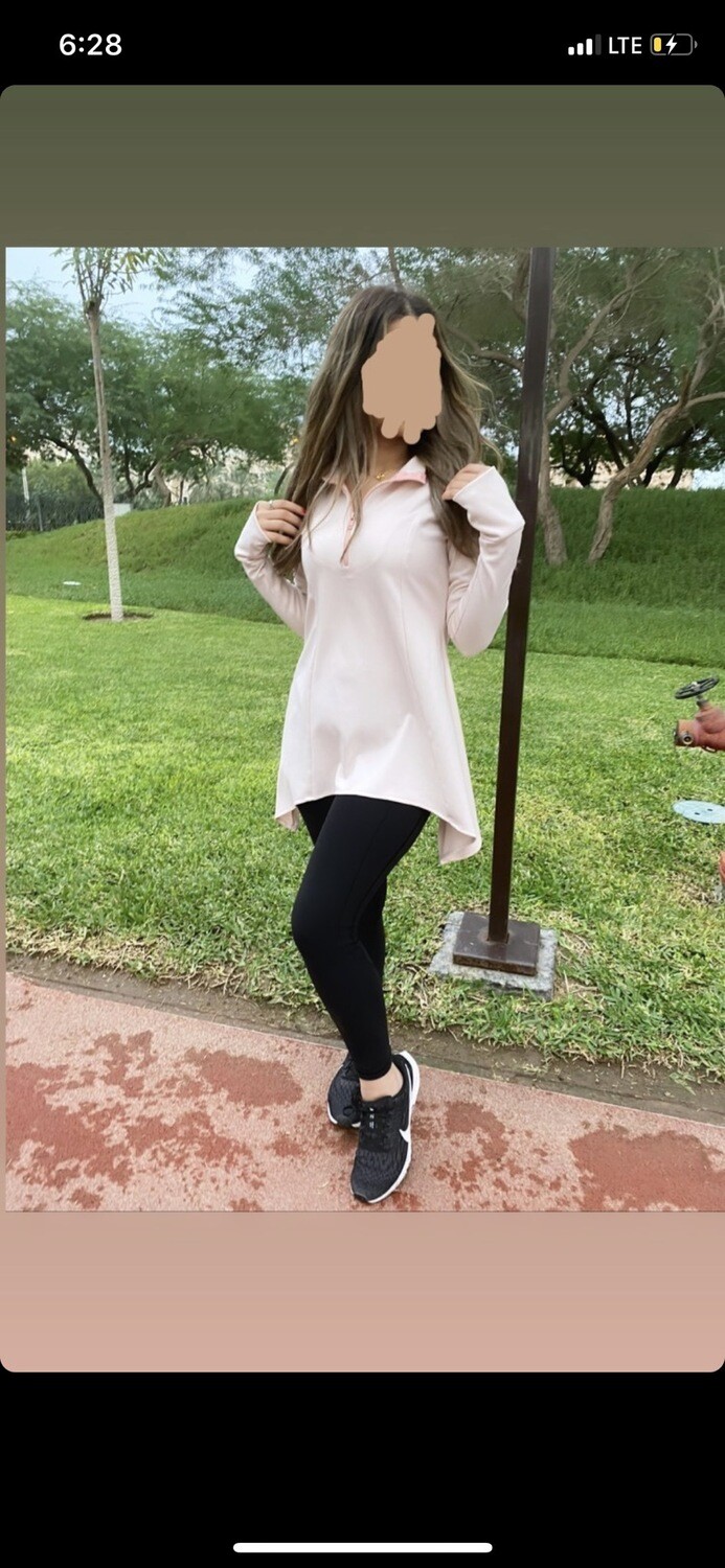 pale pink sport top