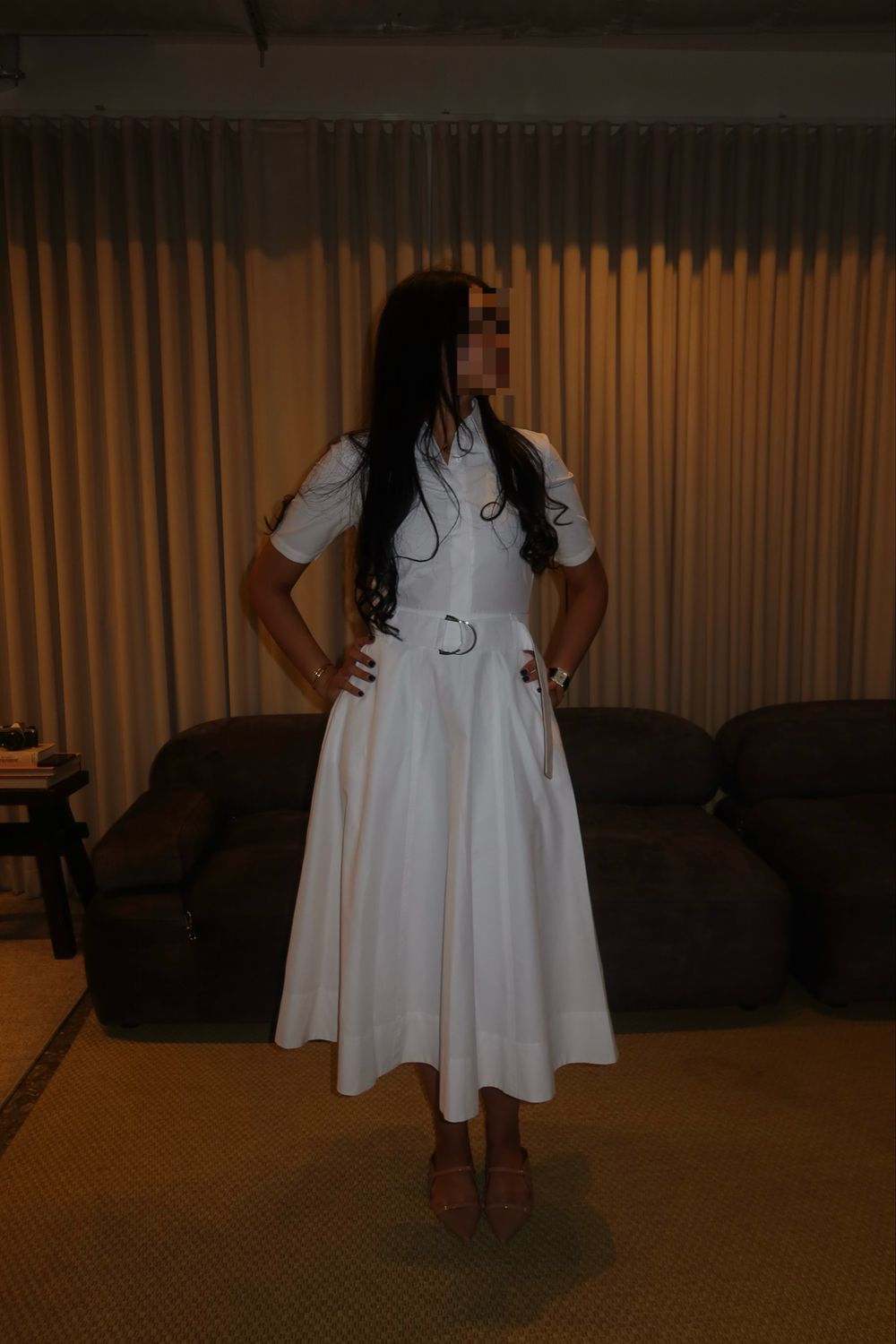 The Silhouette Dress ( Short ) - Poplin Blend / Cool White