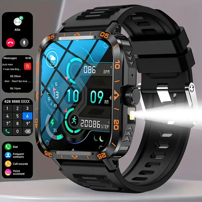 HollandIQ Sport Pro Smartwatch GPS, Waterdicht IP68 met AI