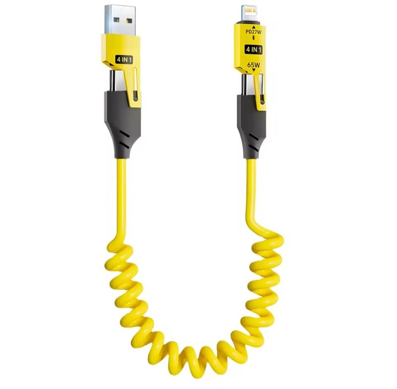 100W snellaadkabel Multi-oplaadkabel Nylon gevlochten Meerdere USB Universele 3-in-1 oplaadsnoeradapter met Type-C Micro