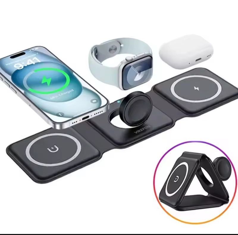 Hollandiq 10000mah 3-in-1 Reisoplader voor iPhone, Apple Watch en Airpods 