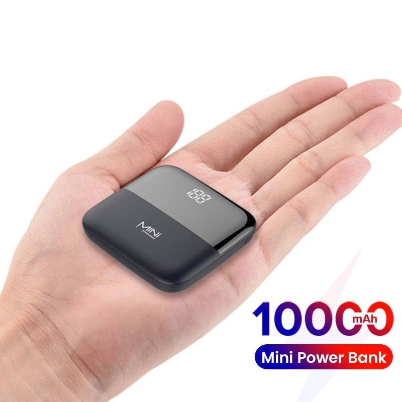 10000Mah Mini Power Bank Led Power Display Poverbank Draagbare Externe Batterij Oplader Powerbank