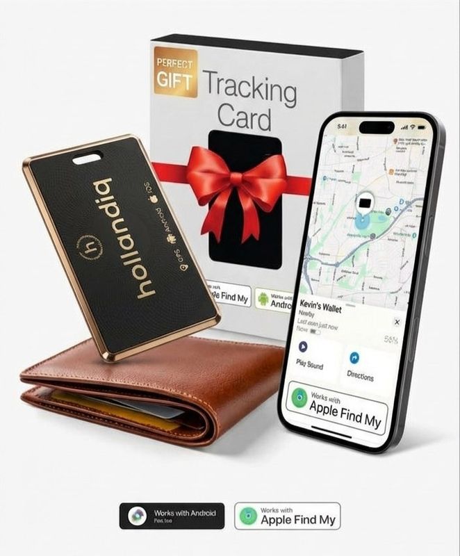 Portemonnee tracker kaart Apple Find my /Google find My tag Draadloos oplaadbaar.