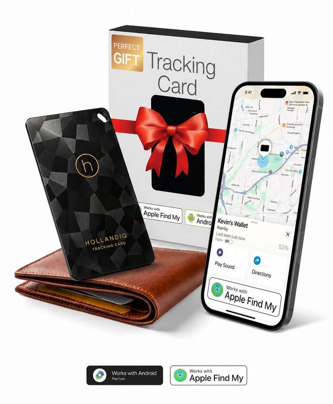 Portemonnee tracker kaart GPS Apple Find my /Google find My tag Draadloos oplaadbaar.