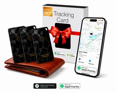 Portemonnee tracker 3 kaarten GPS Apple Find my /Google find My tag Draadloos oplaadbaar.