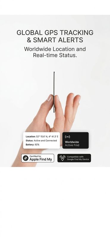  GPS Apple Find my /Google find My tag IP68 Draadloos oplaadbaar Portemonnee tracker 3 kaarten