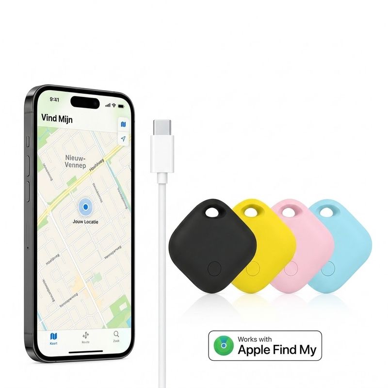 GPS Apple Find my  tag IP68 Draadloos oplaadbaar  tracker 