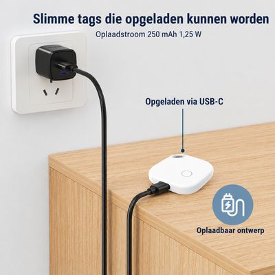 GPS Google  tag IP68 Draadloos oplaadbaar  tracker 