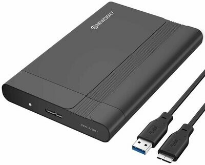 NEWDERY USB 3.0 to SATA External Hard Drive Enclosure Tool-Free for 2.5-Inch 9.5mm 7mm HDD and SSD