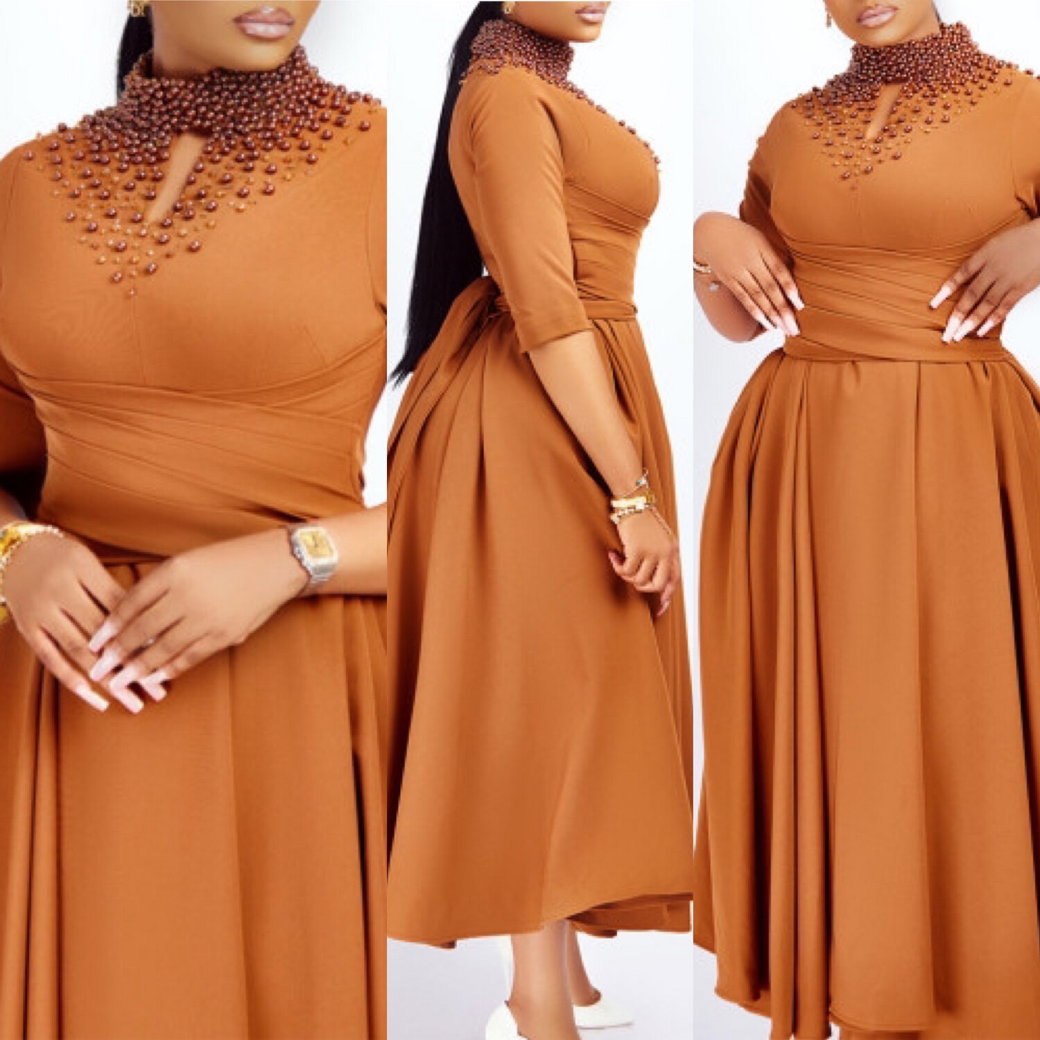 Beaded Wrap Dress