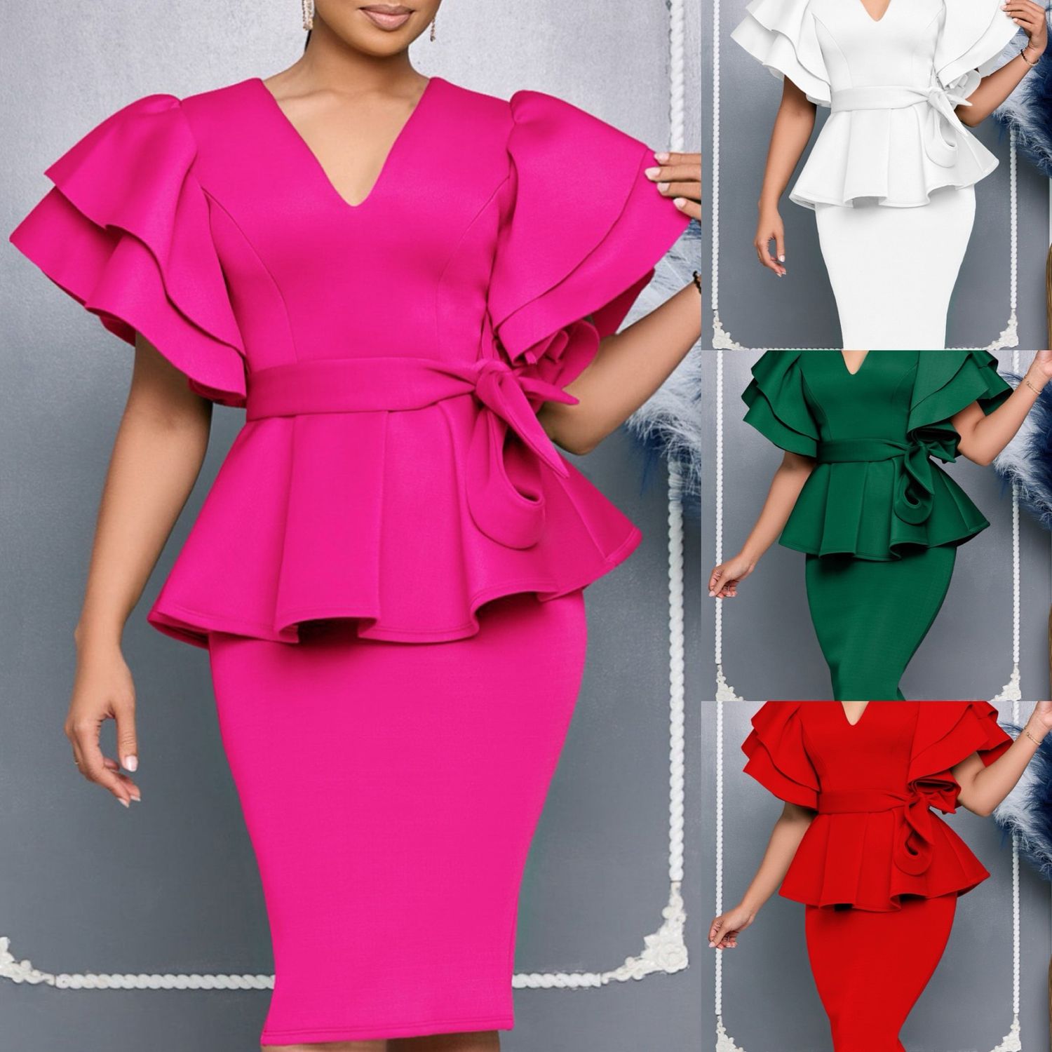 Elegant Ruffle Dress