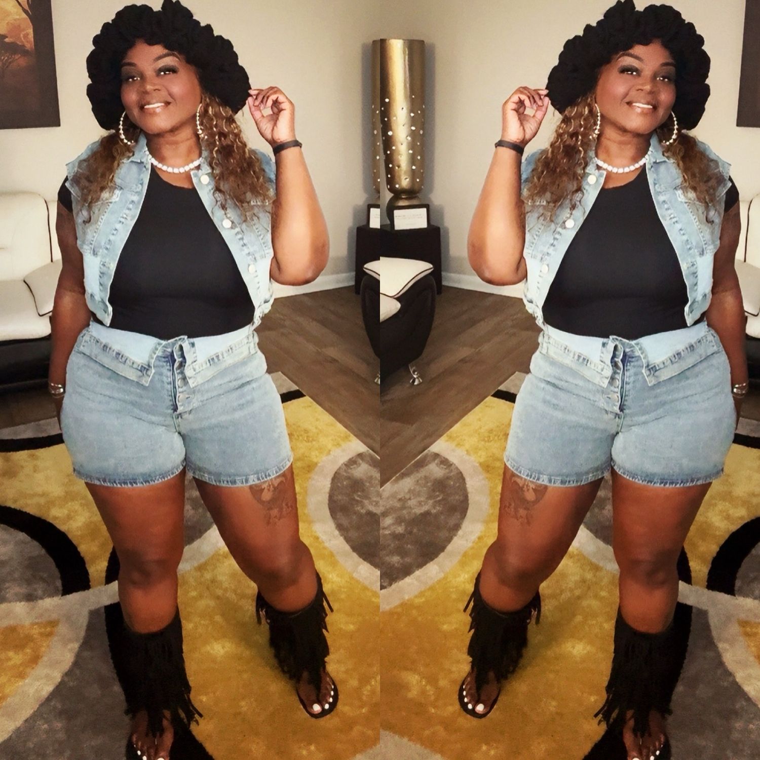 Denim Shortset