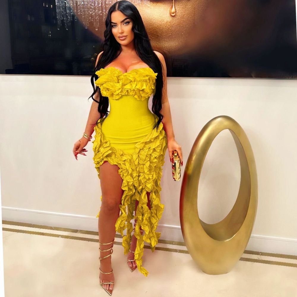 Raven Ruffle Dress