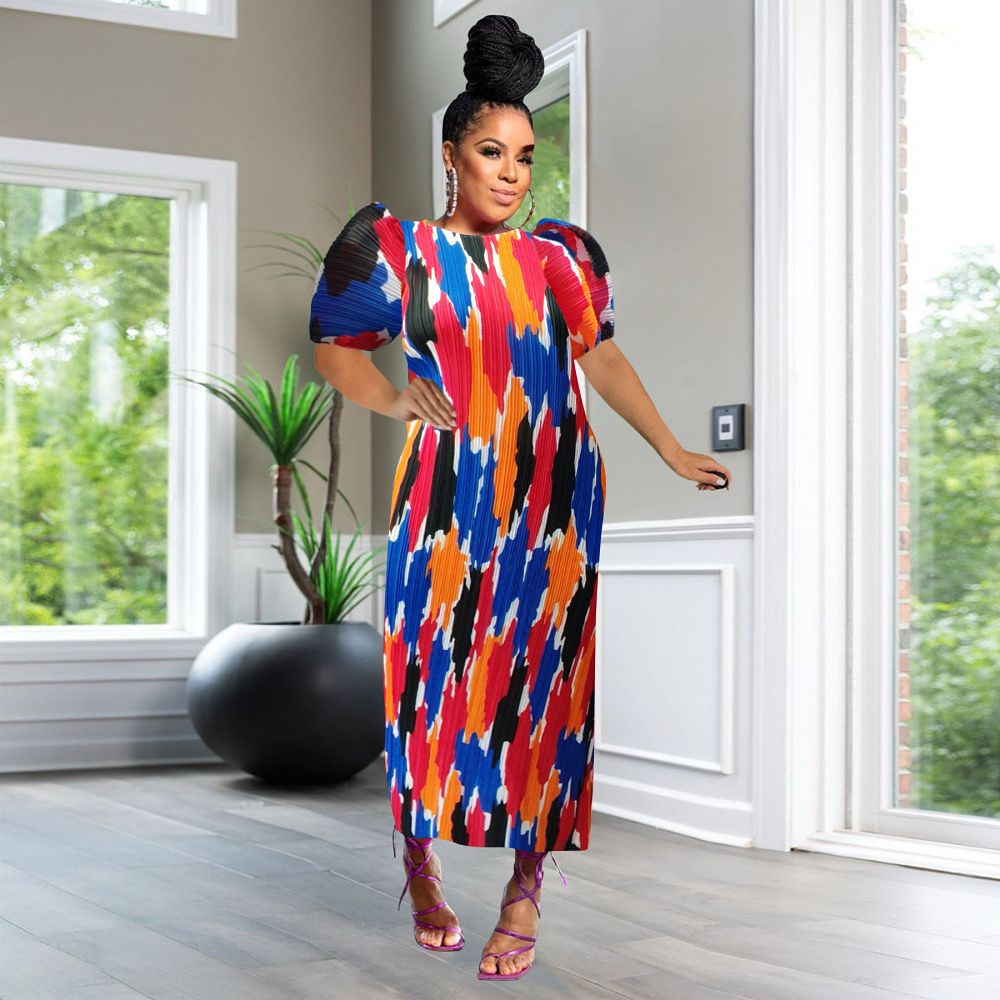 Colorful Crinkle Dress