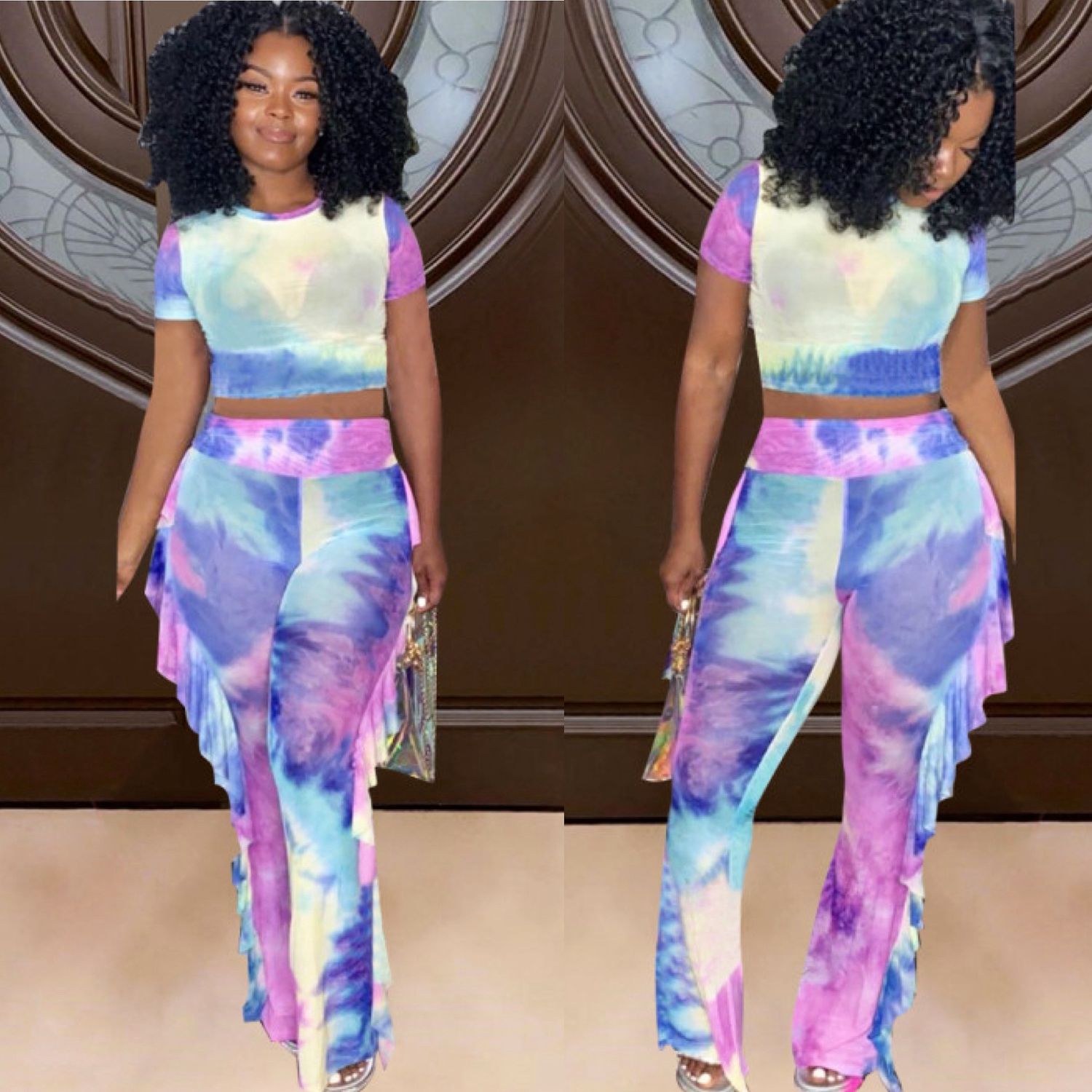 Tie Dye Ruffle Set
