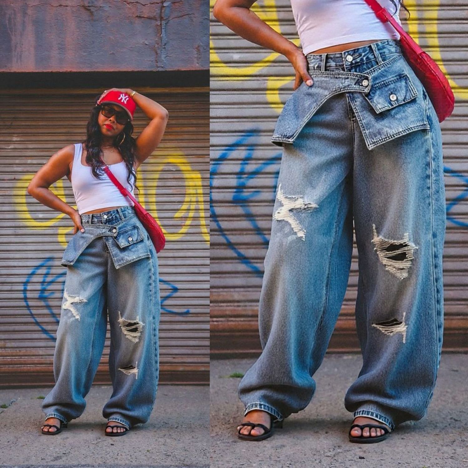 Retro Ripped Jeans