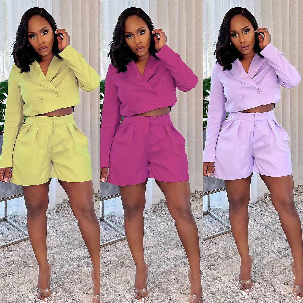Lapel Blazer Set