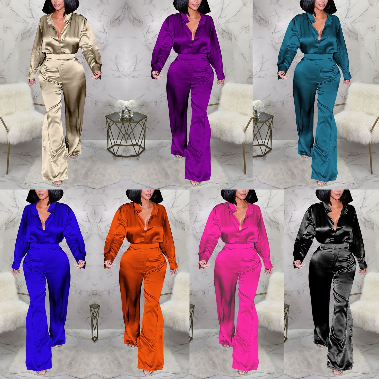 Satin Solid Set