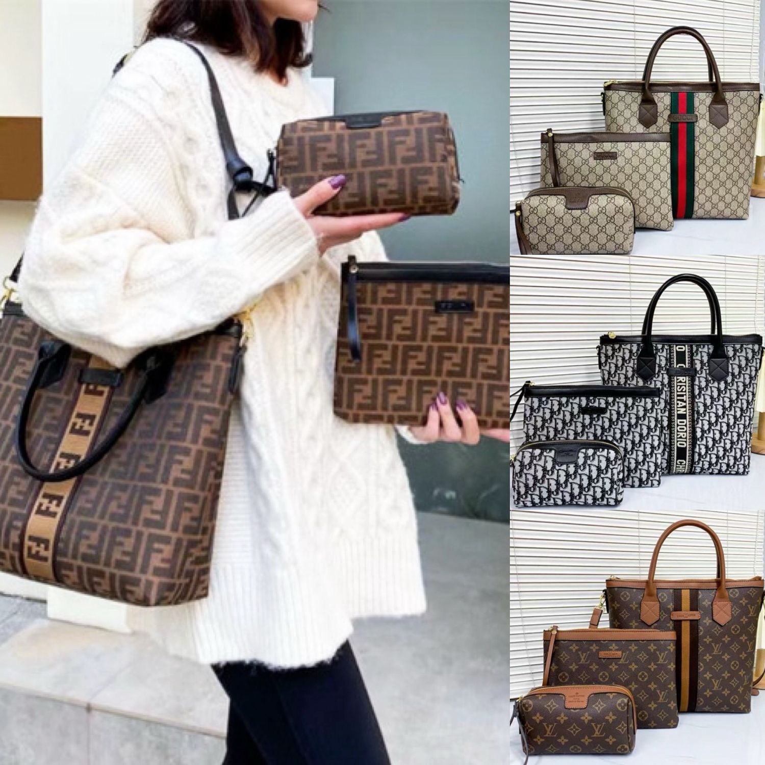 Exclusive Tote 3 Pc Set