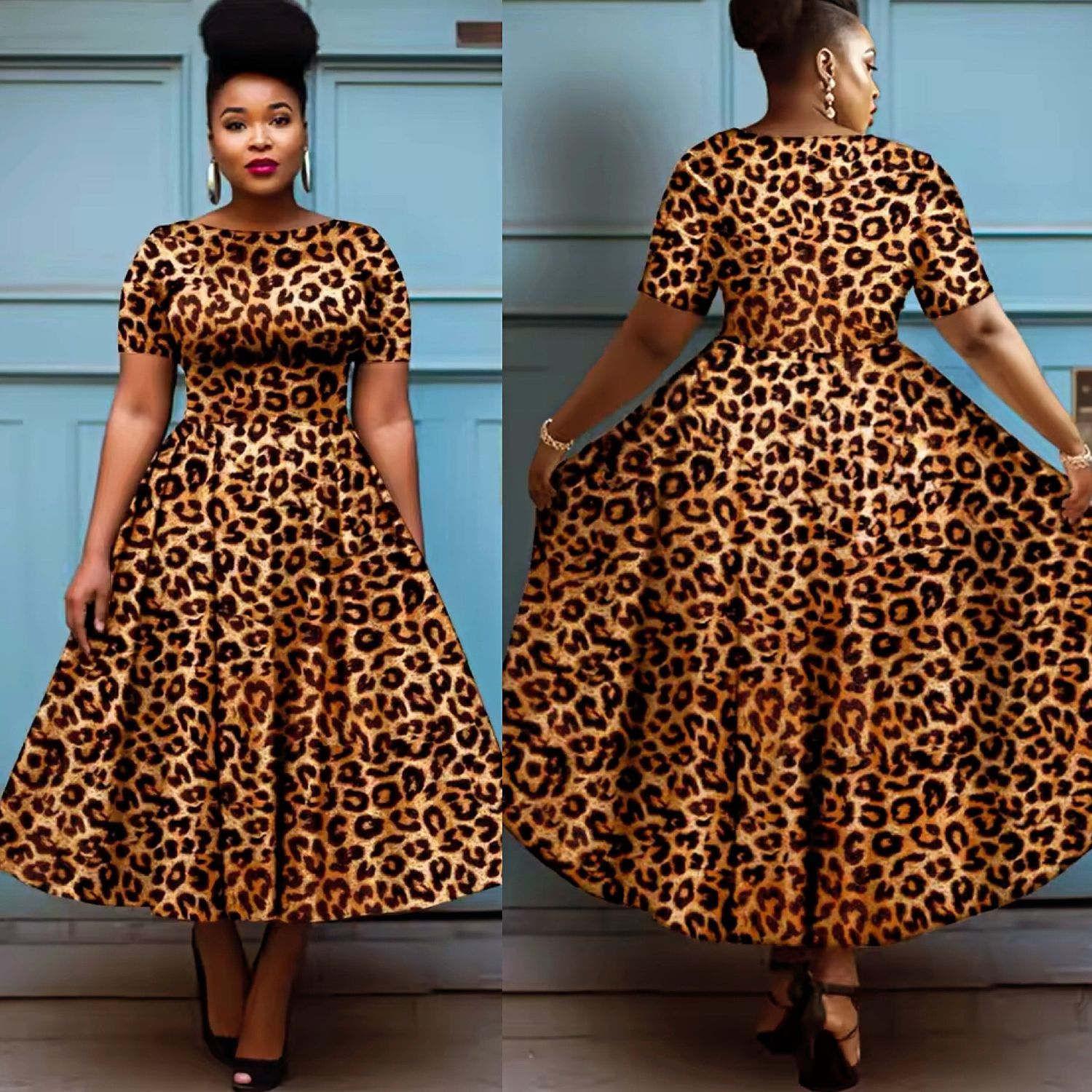 Leopard Skater Dress