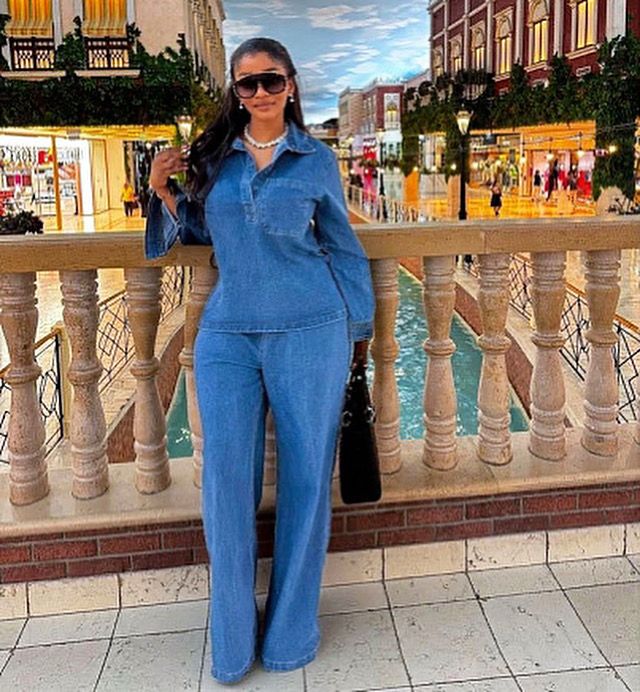 Denim Lapel Set