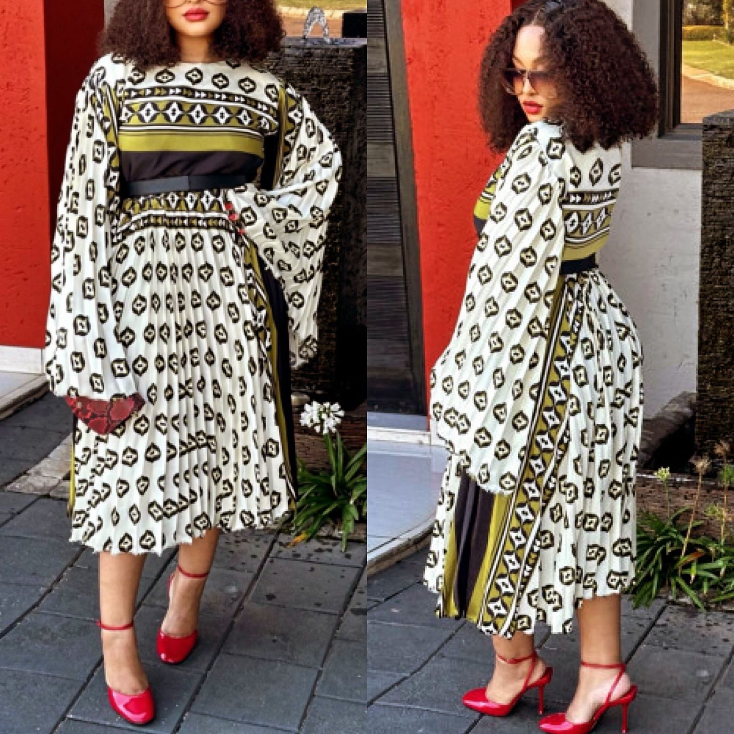 Aztec Printed Dress