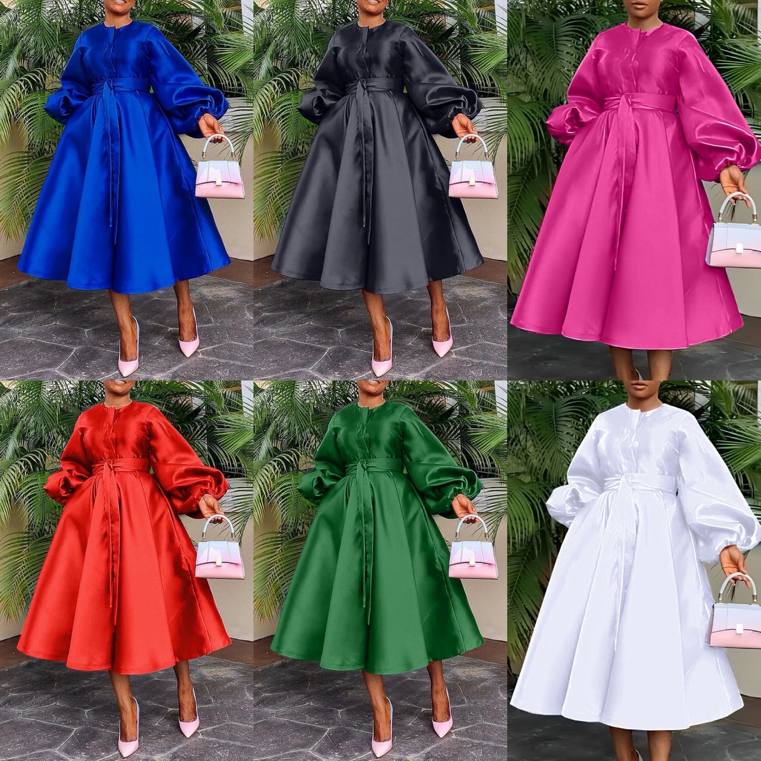 Lantern Sleeves MidDress