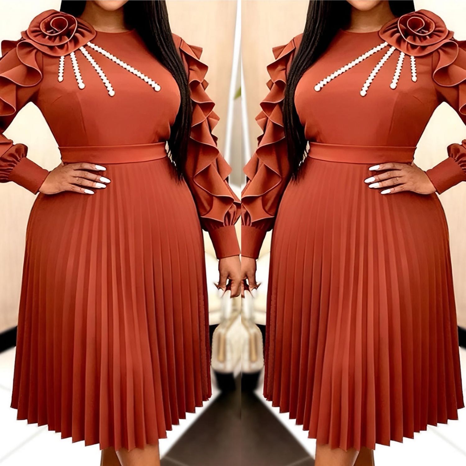 Isabel Pleated Dress